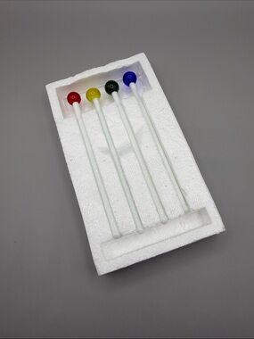 Katjacolorforms Hand Made Glass Stirrers - Multicolor Towle No. 7120 Small Balls